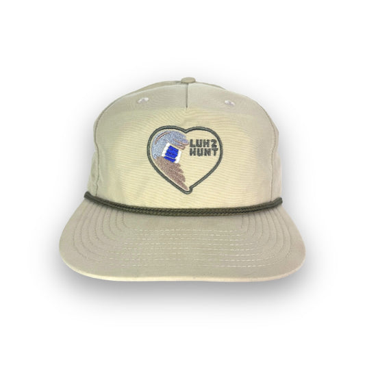 Mallard Wing Heart - Rope Hat