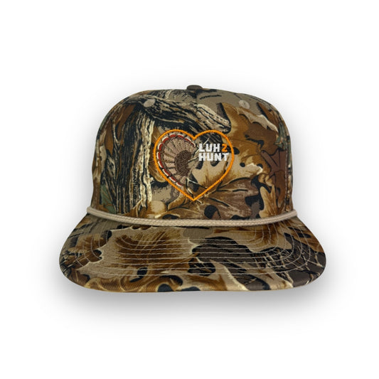 Turkey Fan Heart - Camo Rope Hat